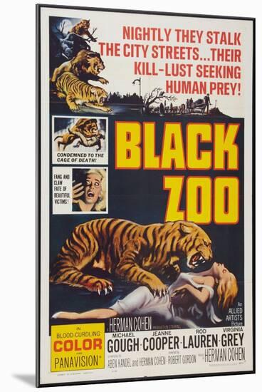 Black Zoo, poster art, 1963-null-Mounted Art Print