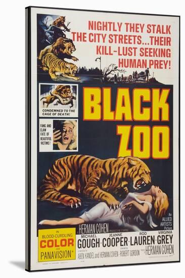 Black Zoo, poster art, 1963-null-Stretched Canvas