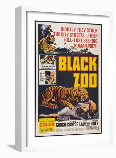 Black Zoo, poster art, 1963-null-Framed Art Print