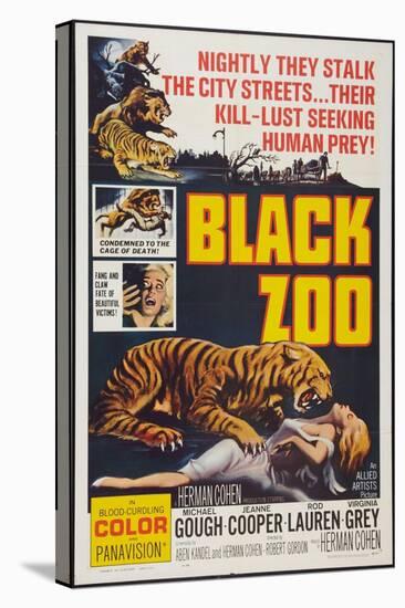 Black Zoo, poster art, 1963-null-Stretched Canvas