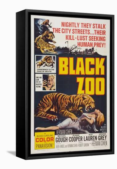 Black Zoo, poster art, 1963-null-Framed Stretched Canvas