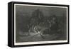 Blackbeard Blackbeard (Edward Teach) Buries His Treasure-Howard Pyle-Framed Stretched Canvas