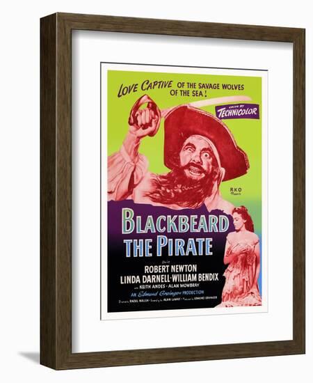 Blackbeard the Pirate-null-Framed Art Print