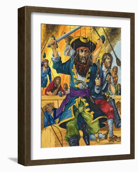 Blackbeard-Richard Hook-Framed Giclee Print