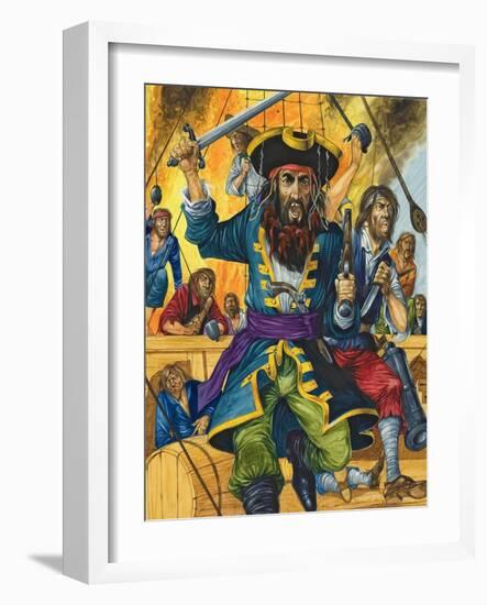 Blackbeard-Richard Hook-Framed Giclee Print