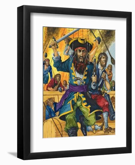 Blackbeard-Richard Hook-Framed Giclee Print