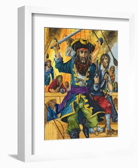 Blackbeard-Richard Hook-Framed Giclee Print