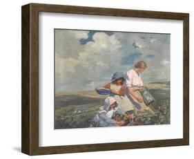 Blackberry Gathering, 1912 (Oil on Canvas)-Elizabeth Adela Stanhope Forbes-Framed Giclee Print