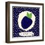 Blackberry with Dots Pattern-Anton Yanchevskyi-Framed Art Print