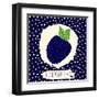 Blackberry with Dots Pattern-Anton Yanchevskyi-Framed Art Print