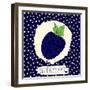 Blackberry with Dots Pattern-Anton Yanchevskyi-Framed Art Print