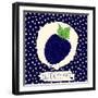 Blackberry with Dots Pattern-Anton Yanchevskyi-Framed Art Print