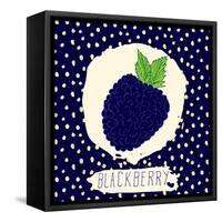 Blackberry with Dots Pattern-Anton Yanchevskyi-Framed Stretched Canvas