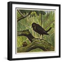 Blackbird and Snail-Ernest Henry Griset-Framed Premium Giclee Print