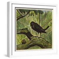 Blackbird and Snail-Ernest Henry Griset-Framed Giclee Print