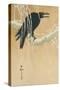 Blackbird in Snow-Koson Ikeda-Stretched Canvas