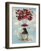 Blackbird in Teacup-Fab Funky-Framed Art Print