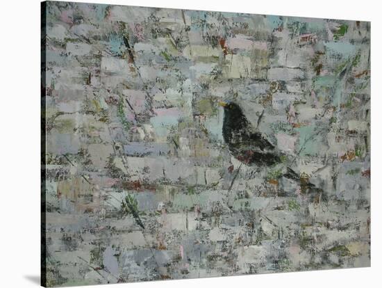 Blackbird in Tree-Ruth Addinall-Stretched Canvas