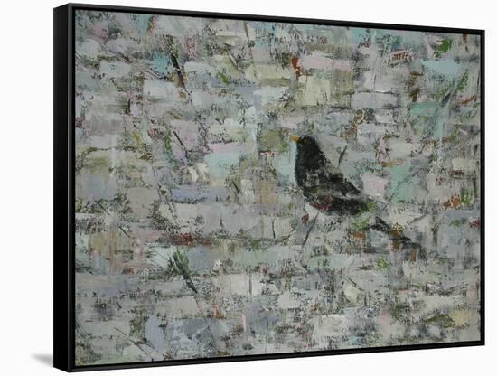 Blackbird in Tree-Ruth Addinall-Framed Stretched Canvas