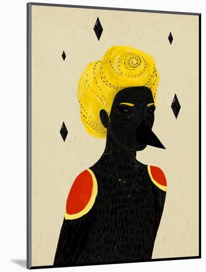 Blackbird-Diela Maharanie-Mounted Art Print