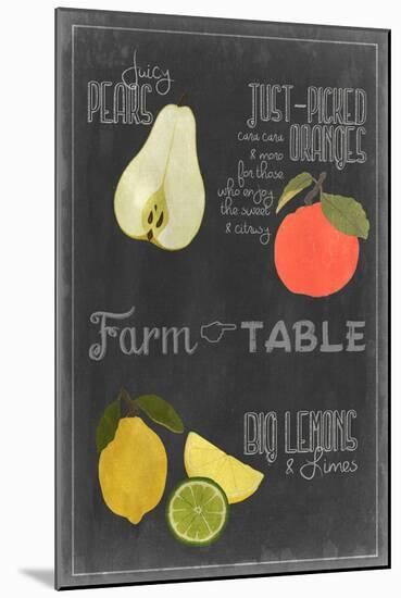 Blackboard Fruit IV-Vision Studio-Mounted Art Print