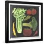 Blackboard Veggies III-Vision Studio-Framed Art Print