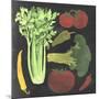 Blackboard Veggies III-Vision Studio-Mounted Art Print