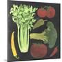 Blackboard Veggies III-Vision Studio-Mounted Art Print