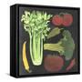 Blackboard Veggies III-Vision Studio-Framed Stretched Canvas