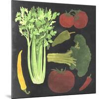 Blackboard Veggies III-Vision Studio-Mounted Premium Giclee Print