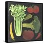 Blackboard Veggies III-Vision Studio-Framed Stretched Canvas