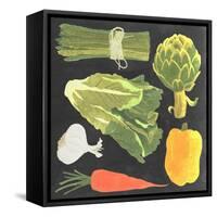 Blackboard Veggies IV-Vision Studio-Framed Stretched Canvas