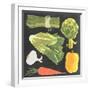 Blackboard Veggies IV-Vision Studio-Framed Art Print