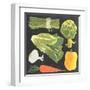 Blackboard Veggies IV-Vision Studio-Framed Art Print