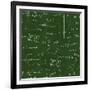 Blackboard with Geometric Shapes and Formulas-Olga Savinova-Framed Art Print