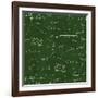 Blackboard with Geometric Shapes and Formulas-Olga Savinova-Framed Art Print