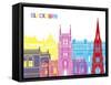 Blackburn Skyline Pop-paulrommer-Framed Stretched Canvas