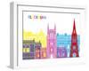 Blackburn Skyline Pop-paulrommer-Framed Art Print