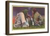Blackfeet Indian Women, Glacier Park, Montana-null-Framed Art Print