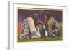 Blackfeet Indian Women, Glacier Park, Montana-null-Framed Art Print