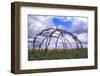 Blackfeet Sweat Lodge Frame Located on a Buffalo Jump Bluff in Montana-Angel Wynn-Framed Photographic Print