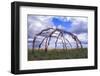Blackfeet Sweat Lodge Frame Located on a Buffalo Jump Bluff in Montana-Angel Wynn-Framed Photographic Print