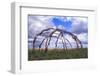 Blackfeet Sweat Lodge Frame Located on a Buffalo Jump Bluff in Montana-Angel Wynn-Framed Photographic Print