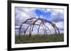 Blackfeet Sweat Lodge Frame Located on a Buffalo Jump Bluff in Montana-Angel Wynn-Framed Photographic Print