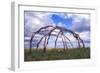 Blackfeet Sweat Lodge Frame Located on a Buffalo Jump Bluff in Montana-Angel Wynn-Framed Photographic Print