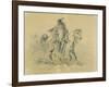 Blackfeet Warrior on Horseback, C.1833-43-Karl Bodmer-Framed Giclee Print