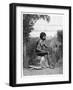 Blackfellow Mending His Net, Australia, 1886-null-Framed Giclee Print