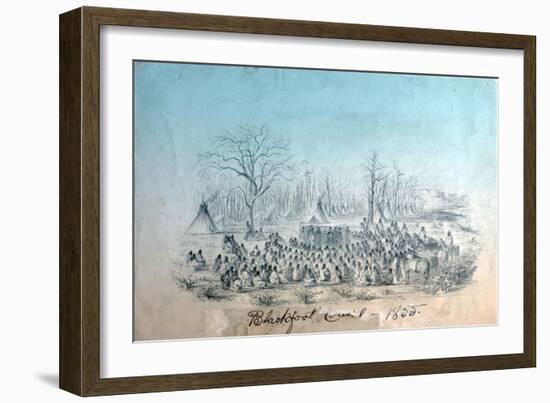 Blackfoot Council Group-Gustav Sohon-Framed Giclee Print