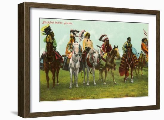 Blackfoot Indian Braves-null-Framed Art Print