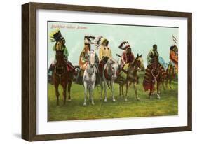 Blackfoot Indian Braves-null-Framed Art Print